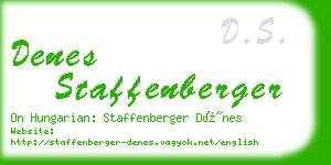 denes staffenberger business card